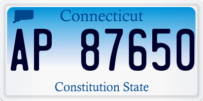 CT license plate AP87650