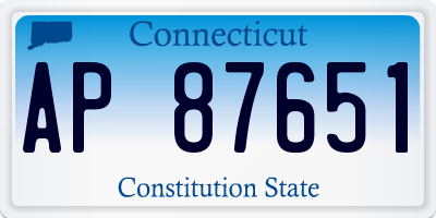 CT license plate AP87651