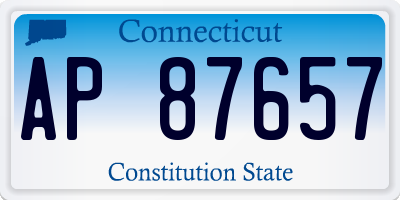 CT license plate AP87657