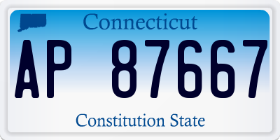 CT license plate AP87667