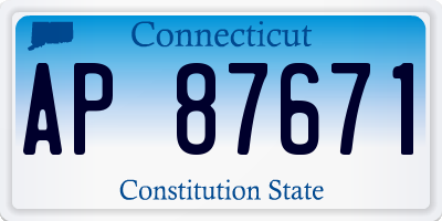 CT license plate AP87671