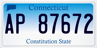 CT license plate AP87672