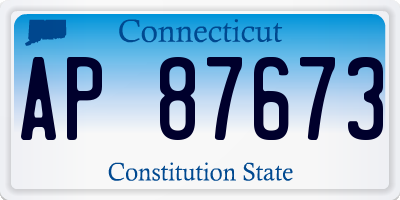 CT license plate AP87673