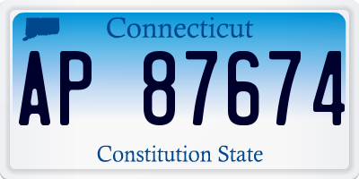 CT license plate AP87674