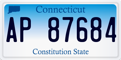 CT license plate AP87684