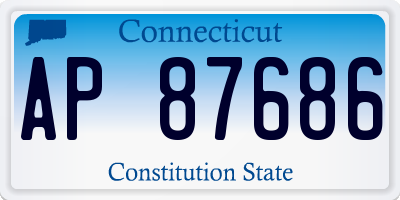 CT license plate AP87686