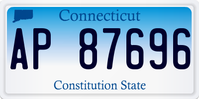 CT license plate AP87696