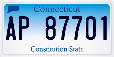 CT license plate AP87701