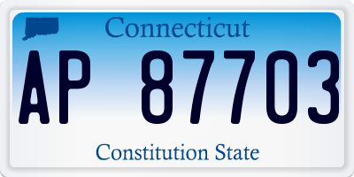 CT license plate AP87703