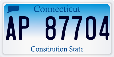 CT license plate AP87704