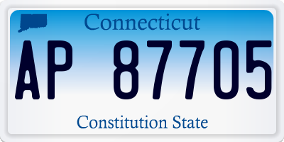 CT license plate AP87705