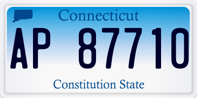 CT license plate AP87710