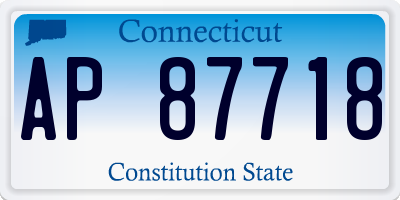 CT license plate AP87718