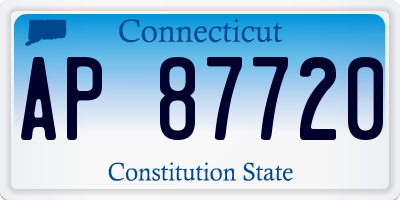 CT license plate AP87720