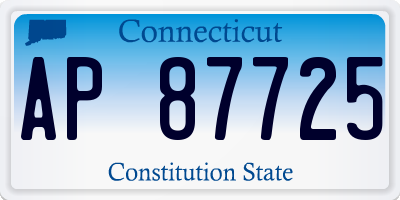 CT license plate AP87725