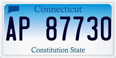 CT license plate AP87730