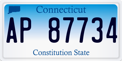 CT license plate AP87734