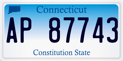 CT license plate AP87743