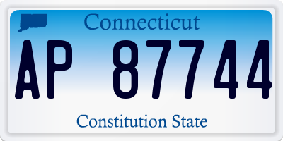 CT license plate AP87744