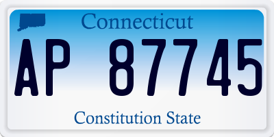 CT license plate AP87745