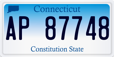 CT license plate AP87748