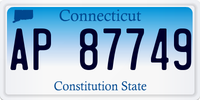 CT license plate AP87749