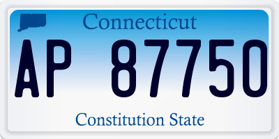 CT license plate AP87750