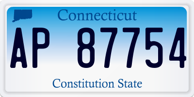 CT license plate AP87754