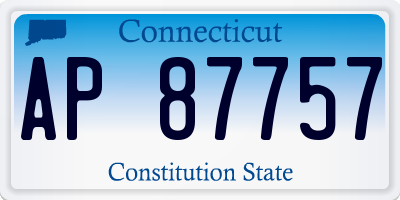 CT license plate AP87757