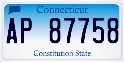 CT license plate AP87758