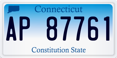 CT license plate AP87761