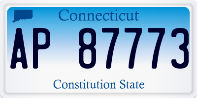 CT license plate AP87773