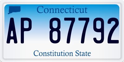 CT license plate AP87792