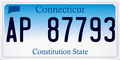 CT license plate AP87793