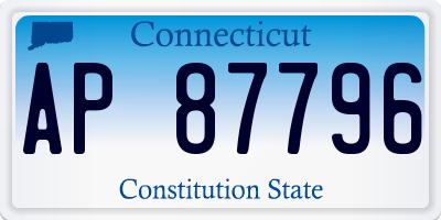 CT license plate AP87796