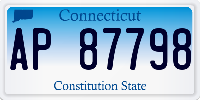 CT license plate AP87798