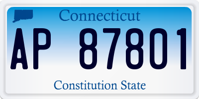 CT license plate AP87801