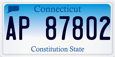 CT license plate AP87802