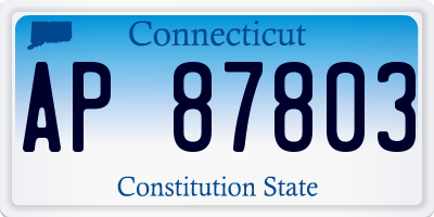 CT license plate AP87803