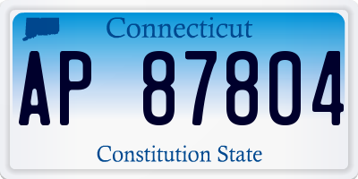 CT license plate AP87804