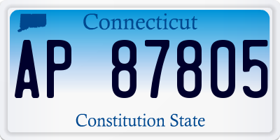 CT license plate AP87805