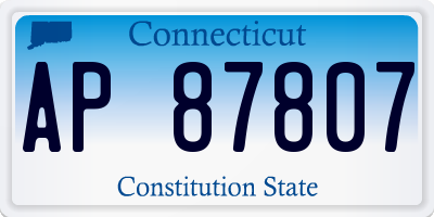 CT license plate AP87807