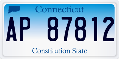 CT license plate AP87812