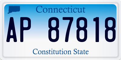 CT license plate AP87818