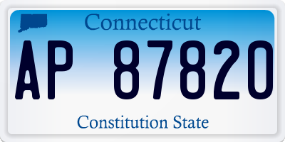 CT license plate AP87820