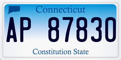 CT license plate AP87830