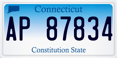 CT license plate AP87834