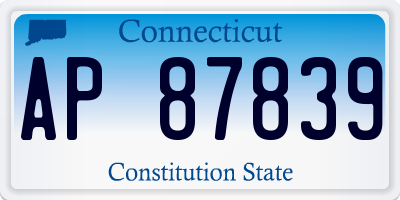 CT license plate AP87839