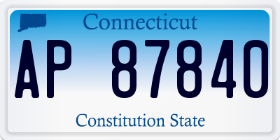 CT license plate AP87840