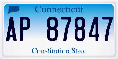 CT license plate AP87847